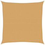 vidaXL Voile d'ombrage 160 g/m² carré sable 4x4 m PEHD