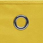 vidaXL Boîtes de rangement avec couvercles 4 Pièces 28x28x28 cm Jaune