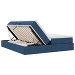vidaXL Lit avec rangement et matelas Bleu 180 x 200 cm Polyester