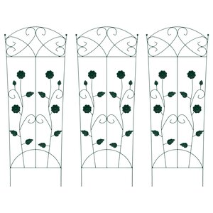 vidaXL Clôture de jardin 3 Pièces Vert 110 5 x 42 5 cm Acier