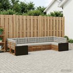 vidaXL Ensemble de canapés d'extérieur 7 pc Naturel et gris clair