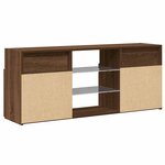 vidaXL Meuble TV avec lumières LED Chêne marron 120x30x50 cm