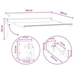 vidaXL Auvent rétractable électrique Sable 100  Polyester et Aluminium