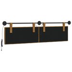 vidaXL Tête de lit suspendue Avec lumière LED Marron Velours