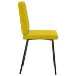 vidaXL Chaises à manger lot de 6 jaune velours