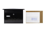 Boîte aux Lettres en Acier  Deco E5704  Fond Étroit  Anti-pluie  Noir