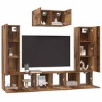 vidaXL Ensemble meuble TV 7 Pièces Bois Ancien Bois d'ingénierie