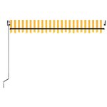 vidaXL Auvent rétractable automatique 400x350 cm Jaune et blanc