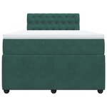 vidaXL Sommier à lattes de lit et matelas Vert foncé 120x200cm Velours