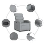 vidaXL Fauteuil inclinable gris clair tissu