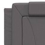 vidaXL Lit avec matelas gris 160x200 cm similicuir