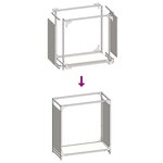 vidaXL Portant de bois chauffage blanc 60x28x65 cm