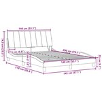 vidaXL Cadre de lit sans matelas bleu 140x200 cm tissu
