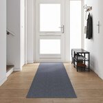 vidaXL Tapis Couloir Gris clair 80 x 500 cm tissu