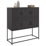 vidaXL Buffet noir 100 5x39x107 cm acier
