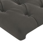 vidaXL Tête de lit à LED Gris foncé 80x7x118/128 cm Velours