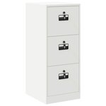 vidaXL Cabinet de Dossier avec tiroir Blanc 44 x 50 x 106.5 cm