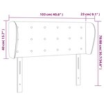 vidaXL Tête de lit avec oreilles Rose 103x23x78/88 cm Velours
