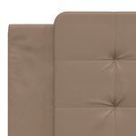 vidaXL Lit avec matelas cappuccino 180x200 cm similicuir