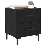 vidaXL Cabinet de chevet 2 Pièces Chêne noir 40 x 35 x 47 5 cm