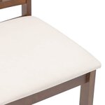 vidaXL Chaises à manger coussins 2 Pièces marron bois massif caoutchouc