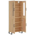 vidaXL Buffet haut Chêne sonoma 69 5x34x180 cm Bois d'ingénierie