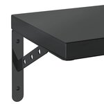 vidaXL Étagères murales 2 Pièces 100x23 5 cm noir acier inoxydable