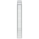 vidaXL Paniers à gabions arqués 7 Pièces 200x30x220/240 cm fer galvanisé