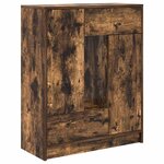vidaXL Buffet avec tiroirs et portes chêne fumé 73x31x90 cm