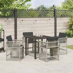 vidaXL Ensemble de salle à manger pour jardin 5 Pièces Gris clair
