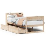 vidaXL Cadre de lit sans matelas 90x200 cm bois de pin massif
