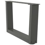 vidaXL Pieds de table basse en forme de V  2 pièces  anthracite  60 x (30-31 3) cm  acier