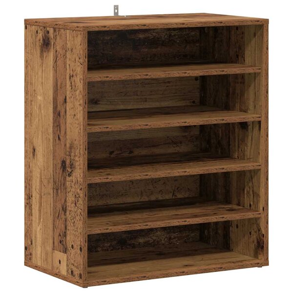 vidaXL Armoire à chaussures vieux bois 60x35x70 cm bois d'ingénierie