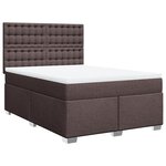 vidaXL Sommier à lattes de lit avec matelas Marron foncé 160x200 cm