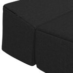 vidaXL Canapé-lit pliable Noir 200 x 70 x 15 cm Tissu