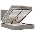 VidaXL Cadre de lit ottoman avec matelas taupe 140x200 cm tissu