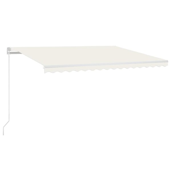 vidaXL Auvent manuel rétractable avec LED 400x300 cm Crème