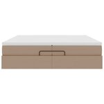VidaXL Cadre de lit ottoman et matelas cappuccino 200x200cm similicuir