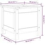 vidaXL Jardinière marron miel 40x40x39 cm bois massif de pin