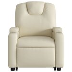 vidaXL Fauteuil inclinable électrique crème similicuir