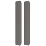 vidaXL Tête de lit avec oreilles Gris 93x16x118/128 cm Similicuir