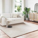 vidaXL Tapis en Fourrure Synthétique de Lapin Olite Beige 240 x 240 cm