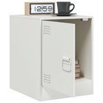 vidaXL Table de chevet blanc 34 5x39x44 cm acier