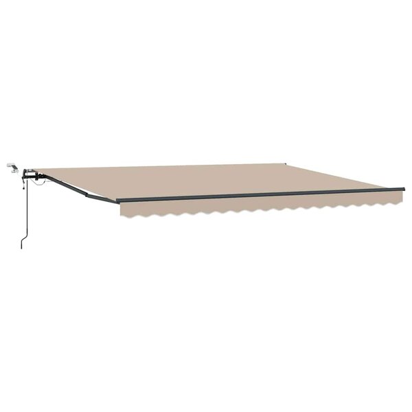 vidaXL Auvent Rétractable with Beige 450 × 350 cm tissu