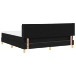 vidaXL Lit à ressorts avec matelas Noir 200 x 180 cm Polyester
