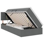 vidaXL Lit avec rangement et matelas Gris foncé 90 x 200 cm