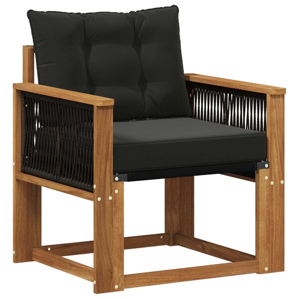vidaXL Sofa de milieu extérieur Bois d'Acacia Massif Naturel