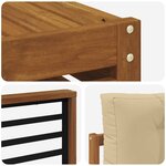 vidaXL Ensemble de canapés d'extérieur 7 Pièces Naturel et Beige