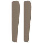 vidaXL Tête de lit avec oreilles Taupe 83x23x118/128 cm Tissu