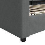 vidaXL Lit de jour gris foncé 100x190 cm tissu
